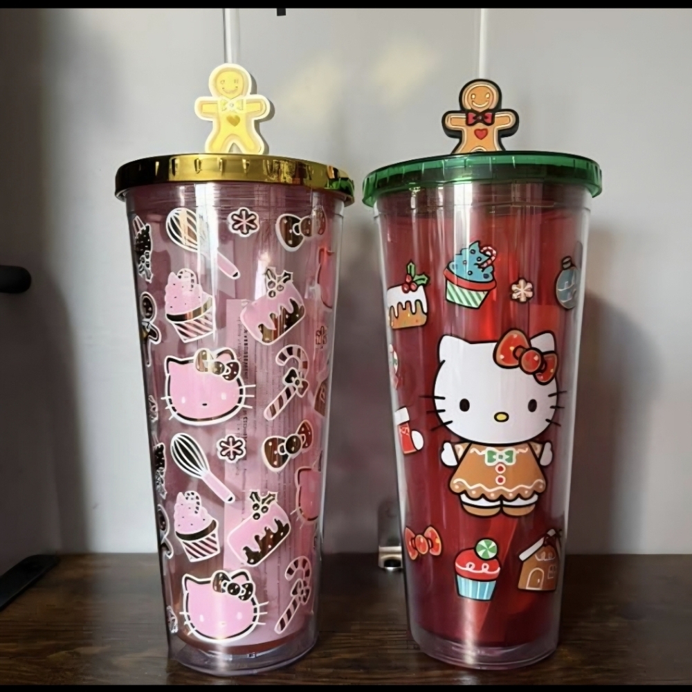Hello Kitty Festive Tumblers - Pink and Red $10 Each